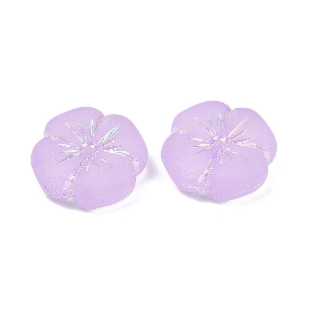 Kralen acryl Bloem Paars 20mm - 5 stuks - Image 2