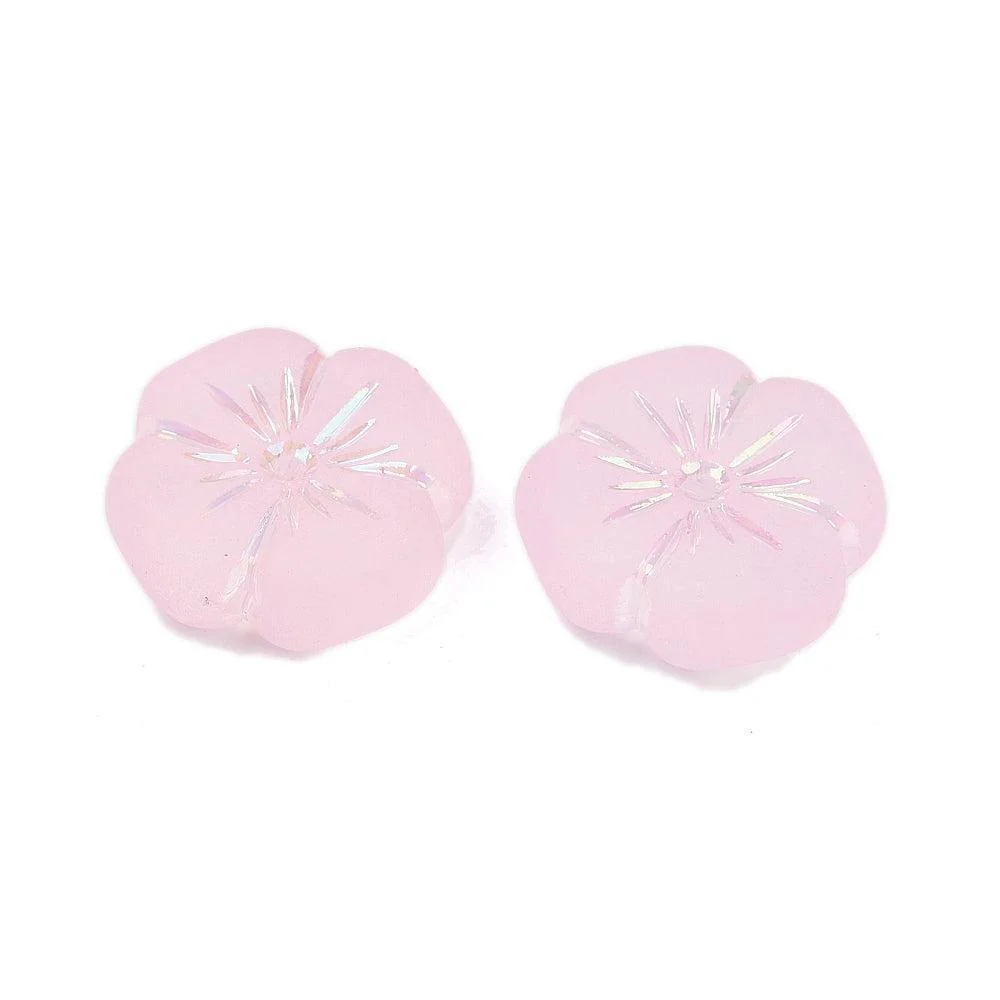 Kralen acryl Bloem Licht Roze 20mm - 5 stuks - Image 2