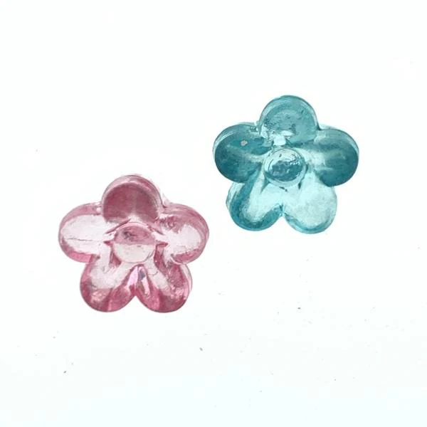 Acryl bloem transparant multicolor 10mm - 50 stuks - Image 2