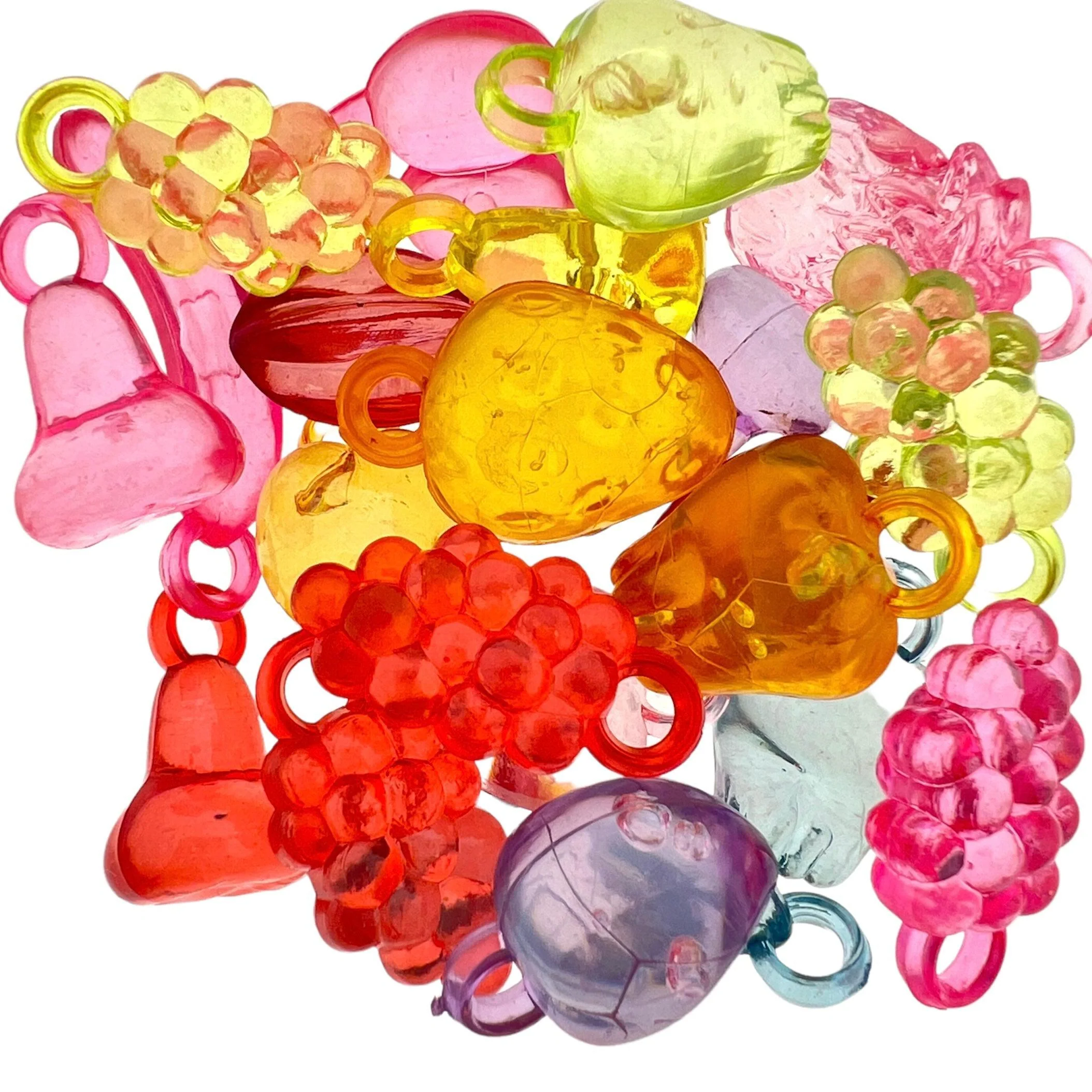 Acryl fruit gekleurde mix 18mm- 20 stuks