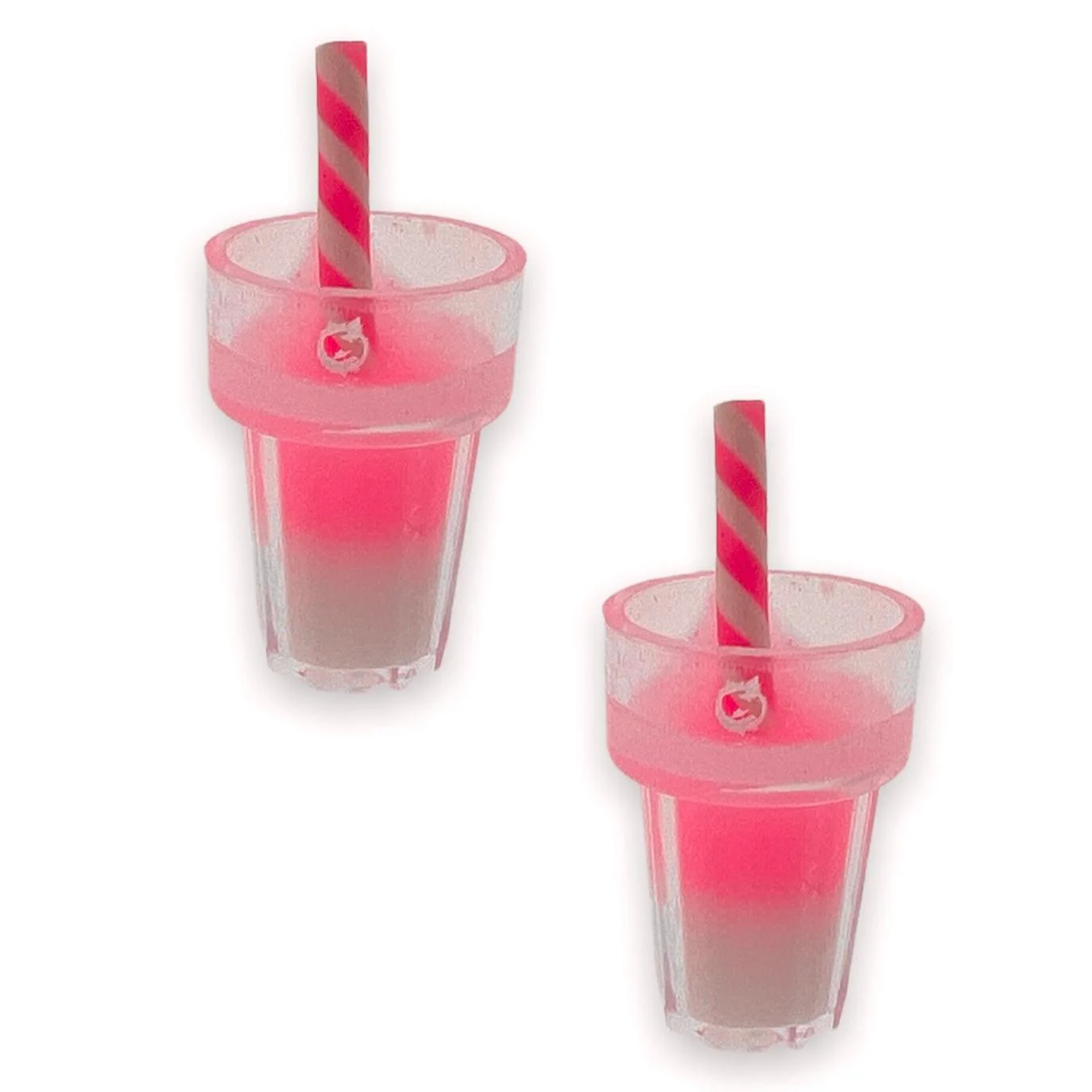 Acryl hanger bubble tea roze 25x13mm - per stuk