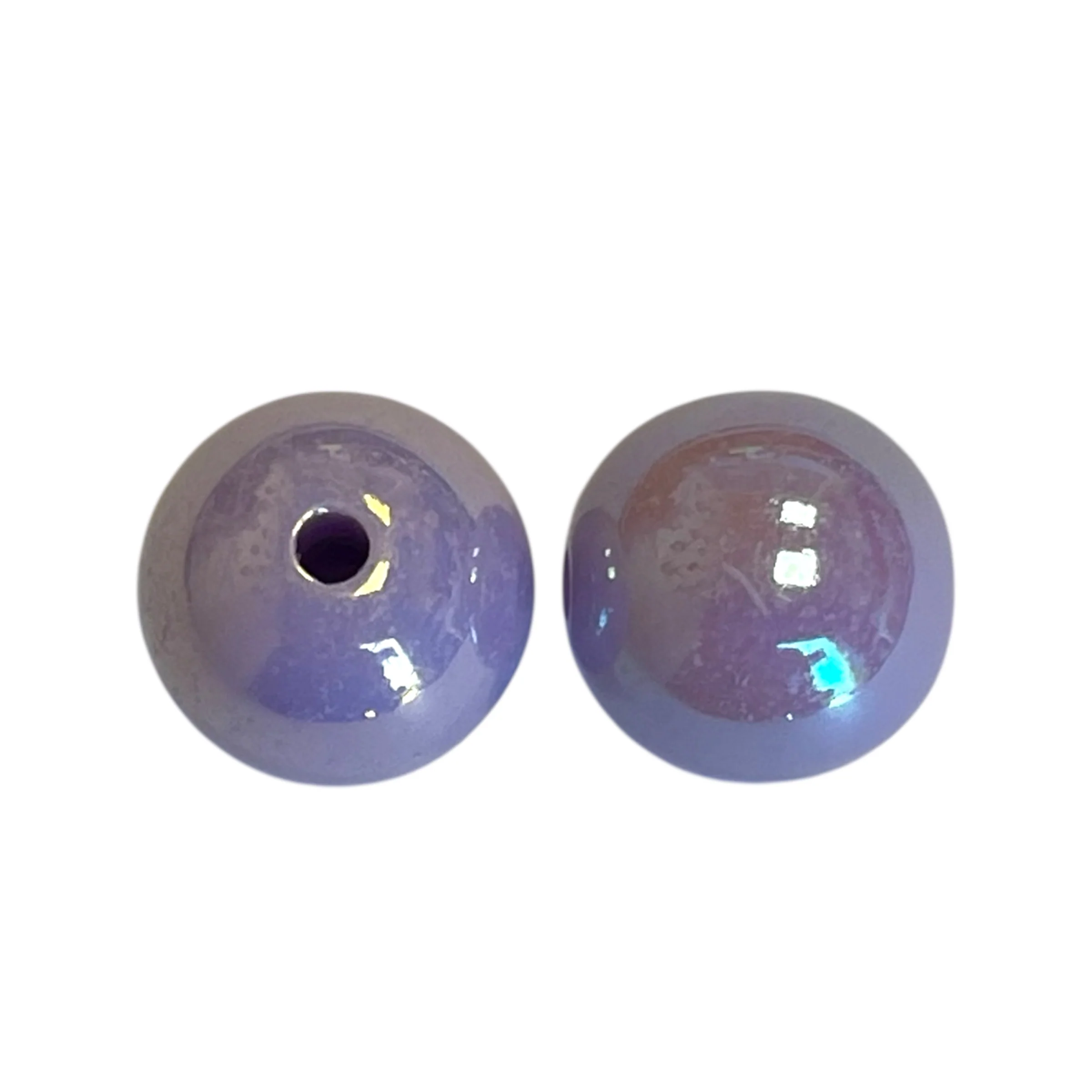 Acryl kraal AB glans 13mm Licht Paars - per stuk