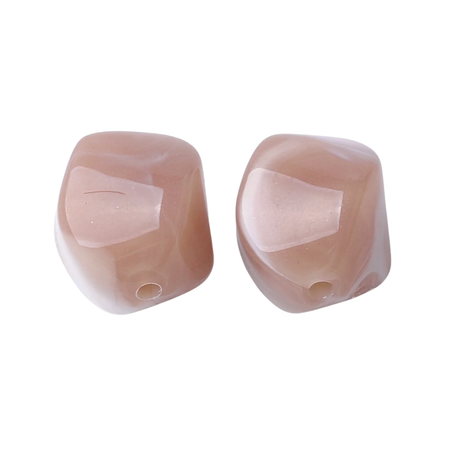 Acryl Kraal Marmer Roze/Bruin 15mm - per stuk - Image 2