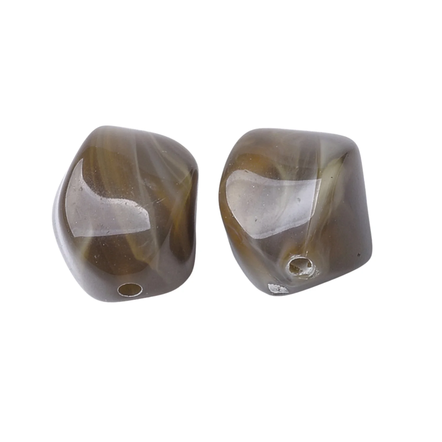 Acryl Kraal Marmer Bruin 15mm - per stuk - Image 2
