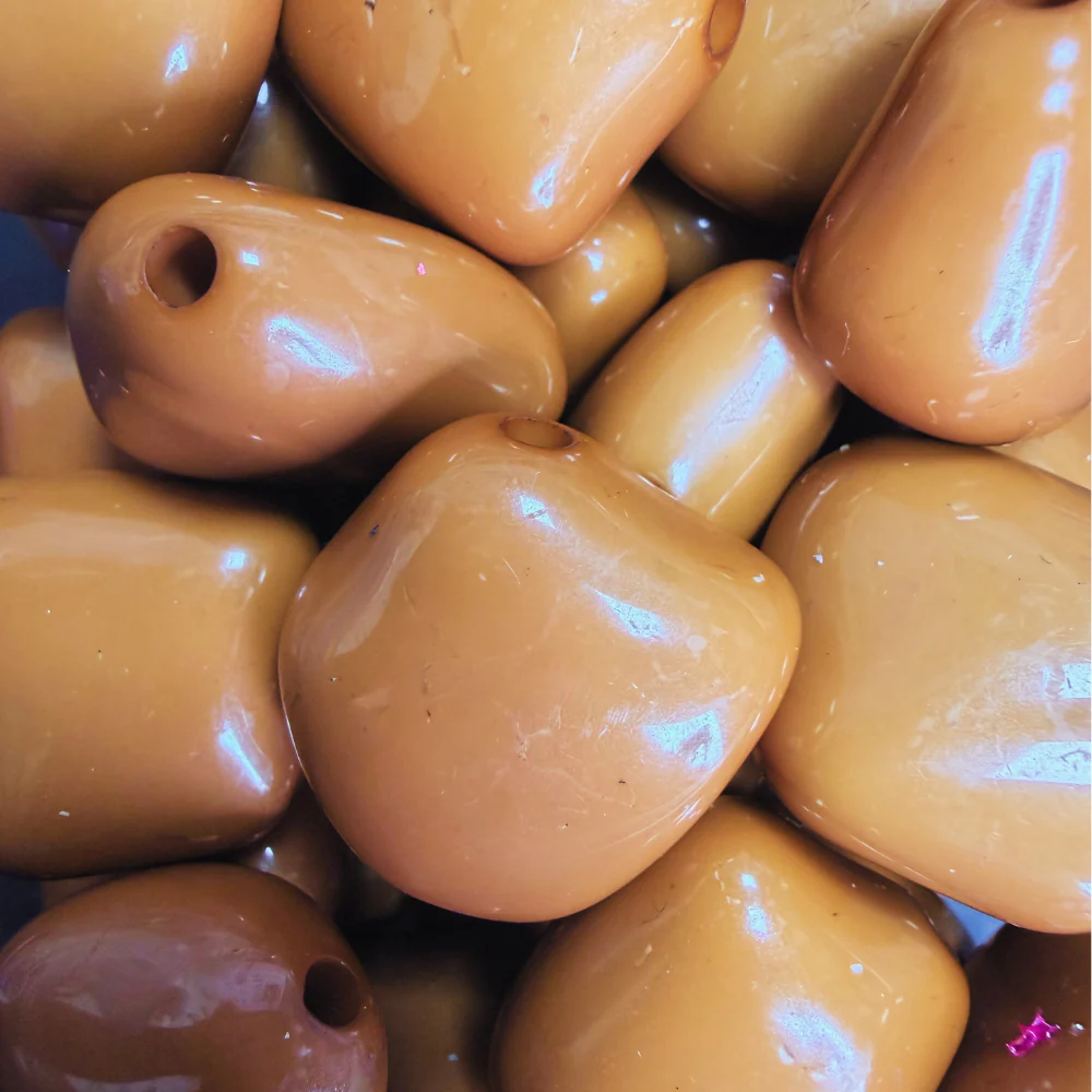 Acryl kraal nugget Bruin 23mm - per stuk - Image 2