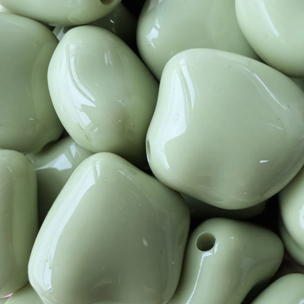 Acryl kraal nugget Pistache Groen 23mm - per stuk - Image 2