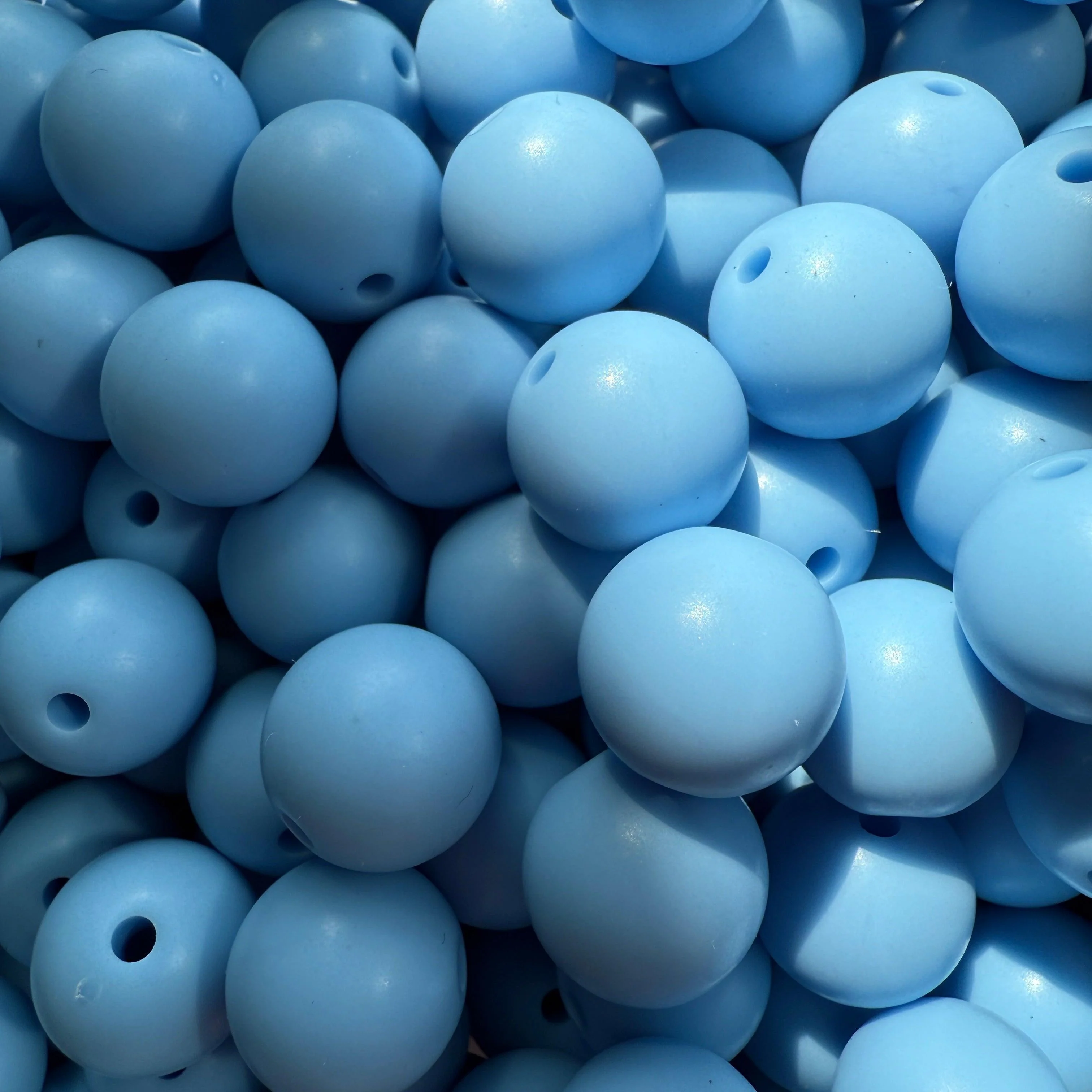 Acryl kraal opaque 13mm Lavendel Blauw - per stuk