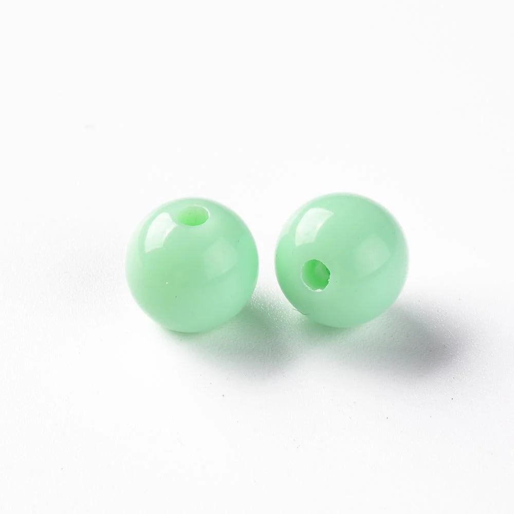 Acryl kraal rond aqua 10mm - 25 stuks - Image 2