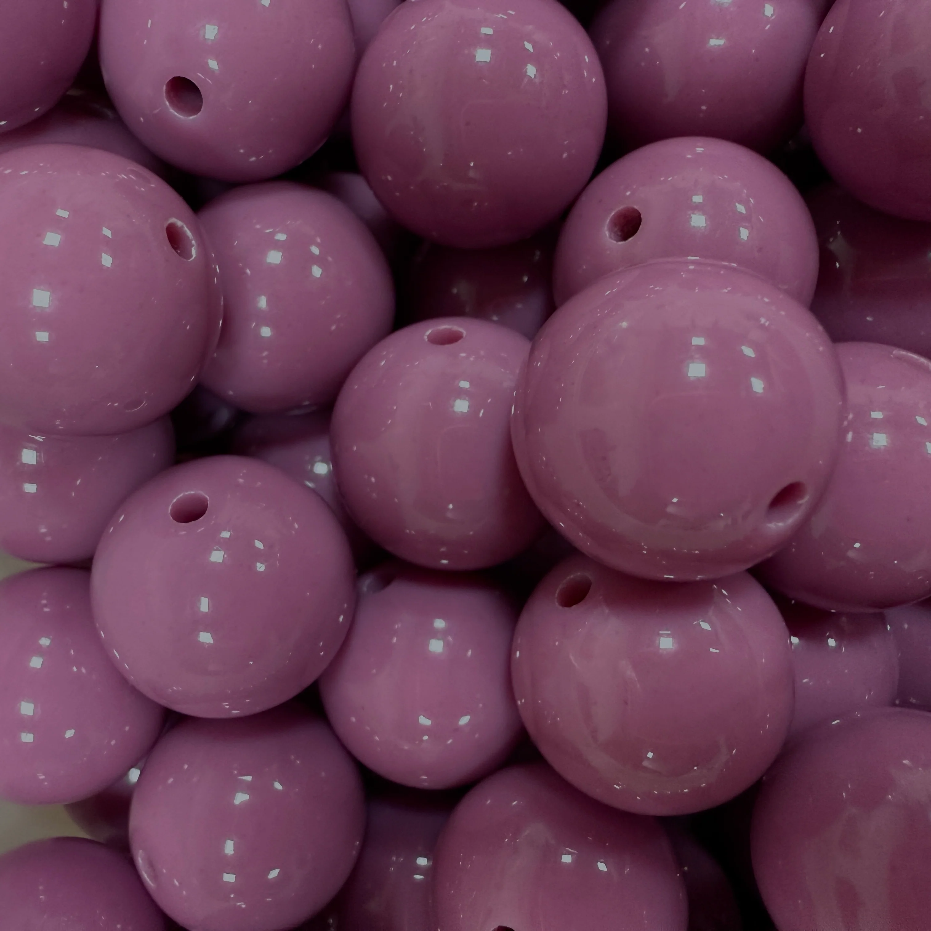 Acryl Kraal Rond Aubergine 16mm - per stuk