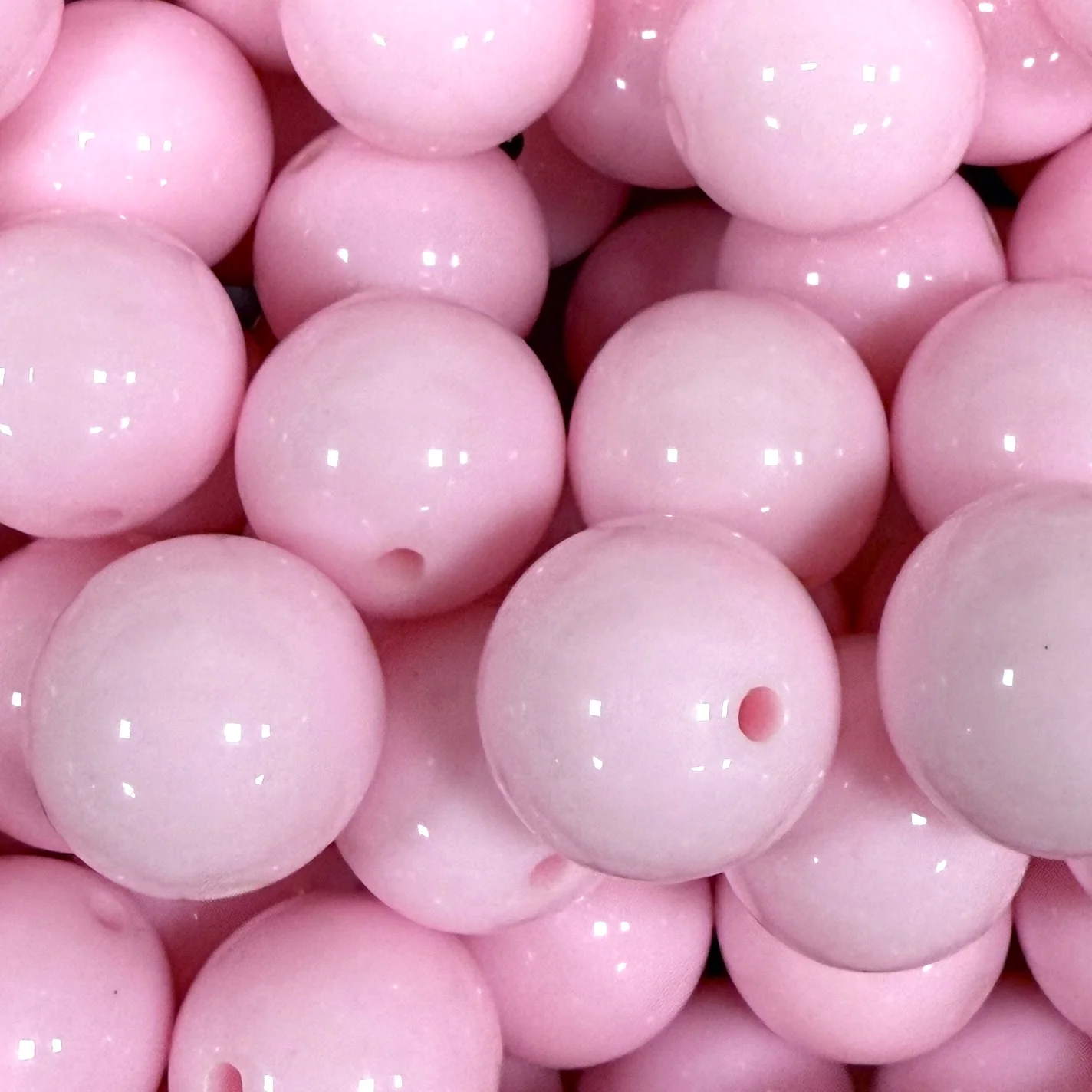 Acryl Kraal Rond Bubblegum Roze 14mm - per stuk