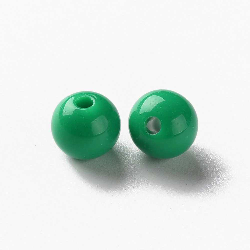Acryl kraal rond Groen 8mm - 25 stuks - Image 2