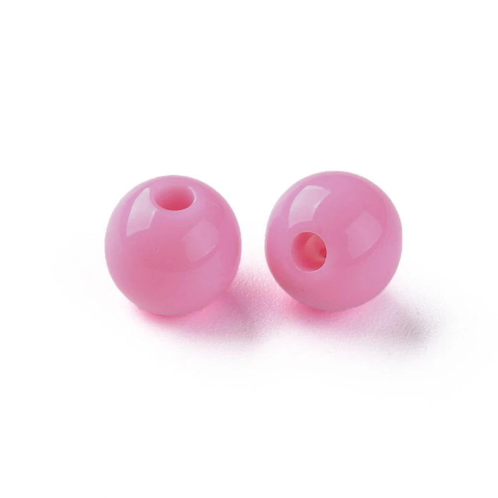 Acryl kraal rond Hot Pink 8mm - 25 stuks - Image 2