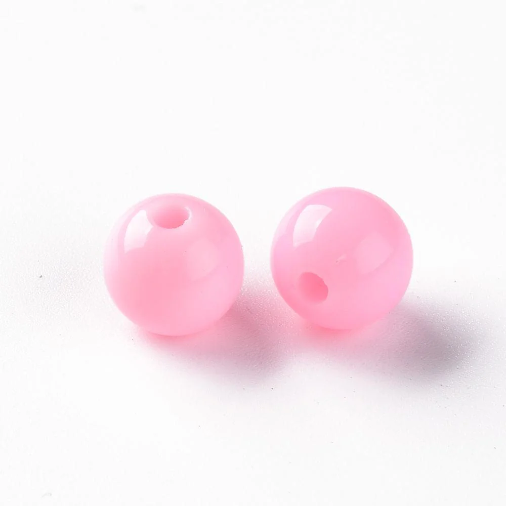 Acryl kraal rond Licht Roze 10mm - 25 stuks - Image 2