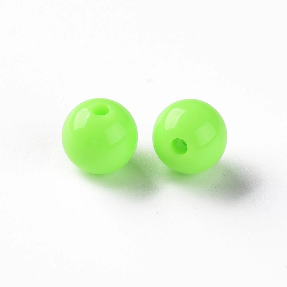 Acryl kraal rond Lime 10mm - 25 stuks - Image 2
