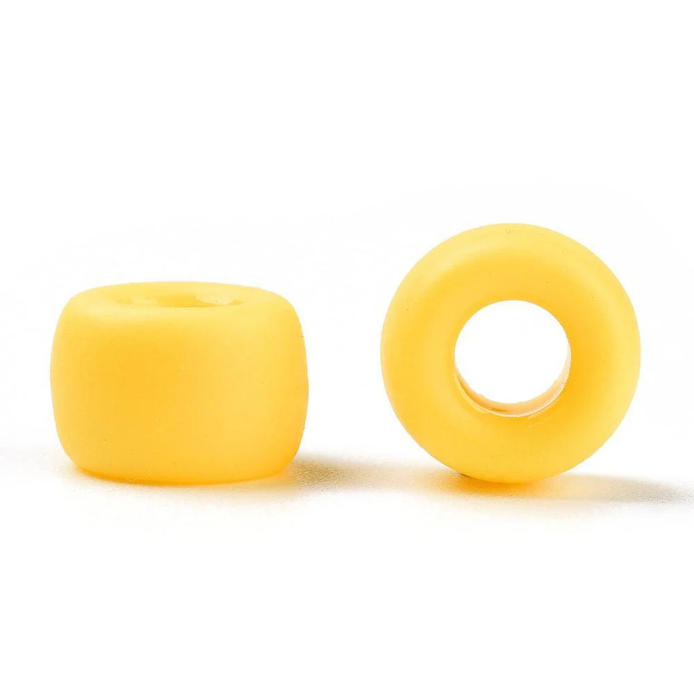 Acryl kraal rond Mat Geel Ø4mm 9x6mm - 40 stuks - Image 2
