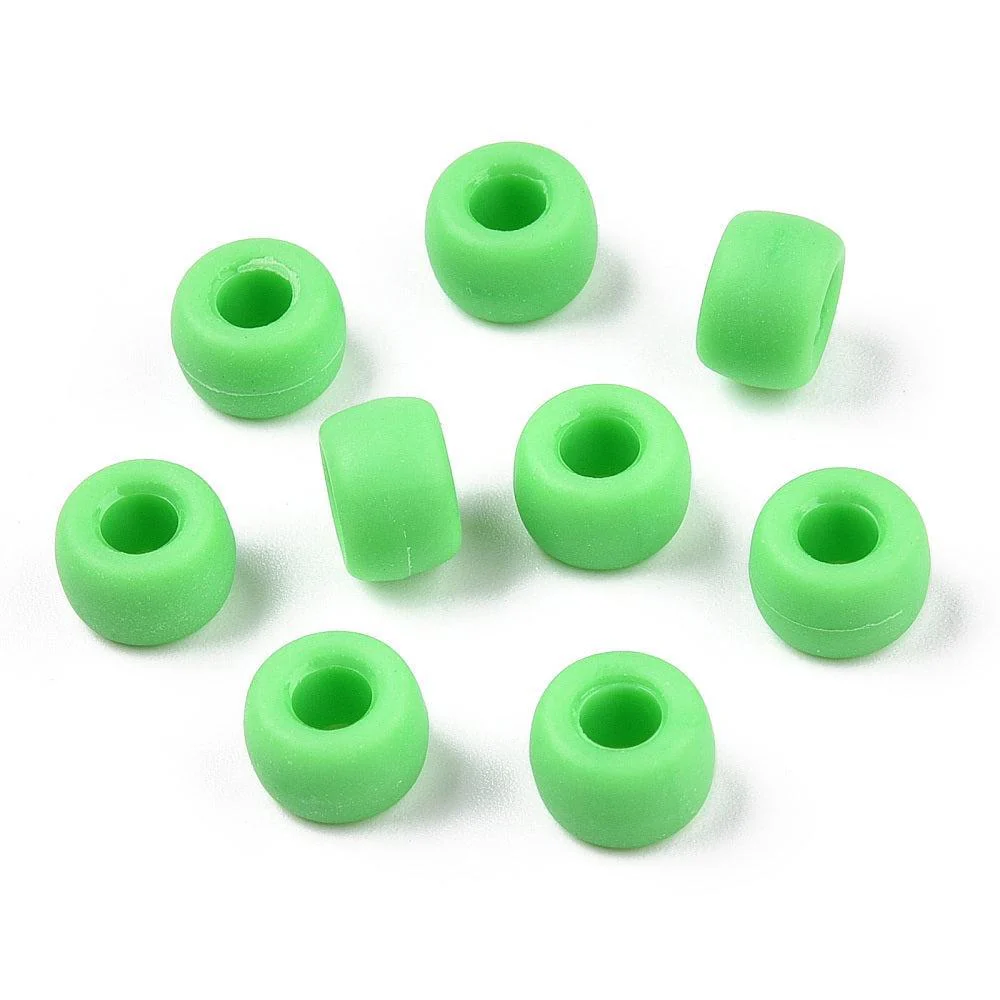 Acryl kraal rond Mat Groen Ø4mm 9x6mm - 40 stuks - Image 3