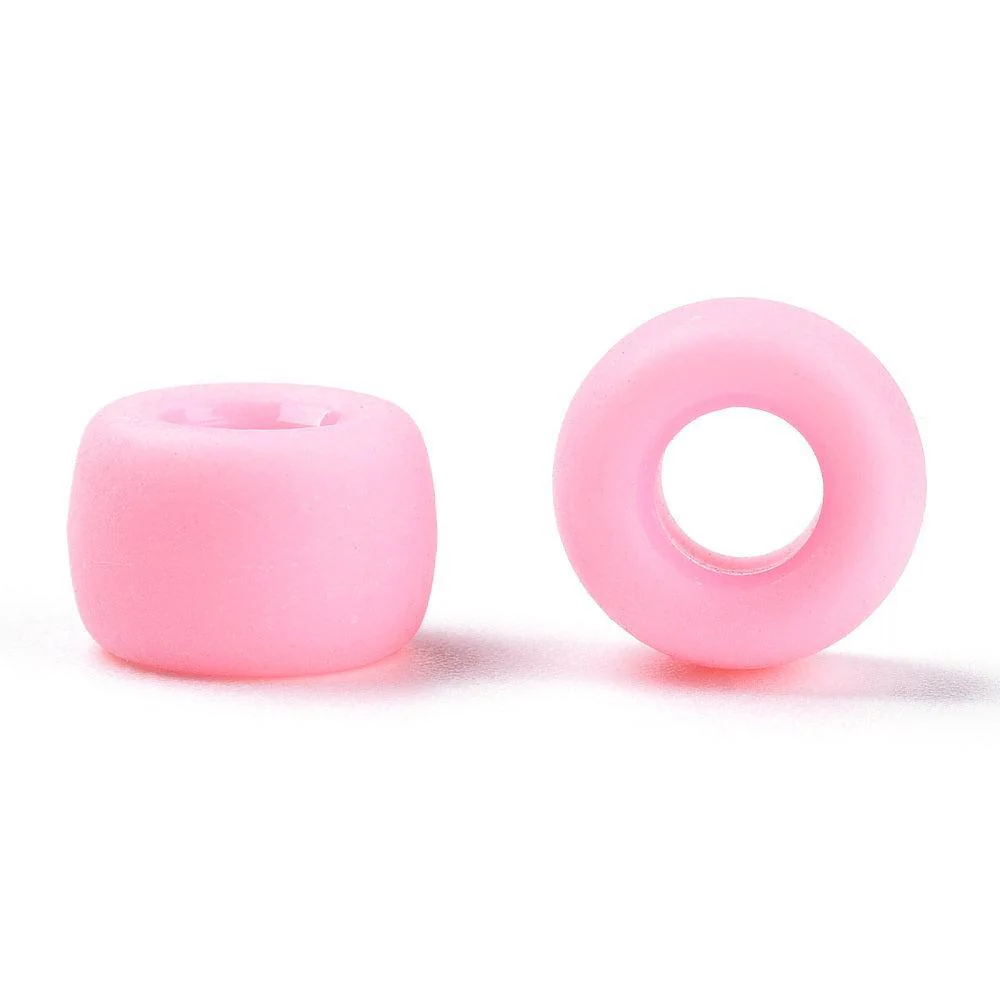 Acryl kraal rond Mat Licht Roze Ø4mm 9x6mm - 40 stuks - Image 2