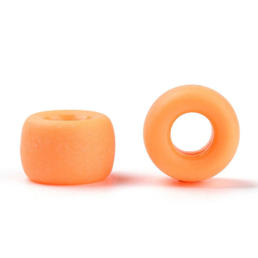 Acryl kraal rond Mat Oranje Ø4mm 9x6mm - 40 stuks - Image 2