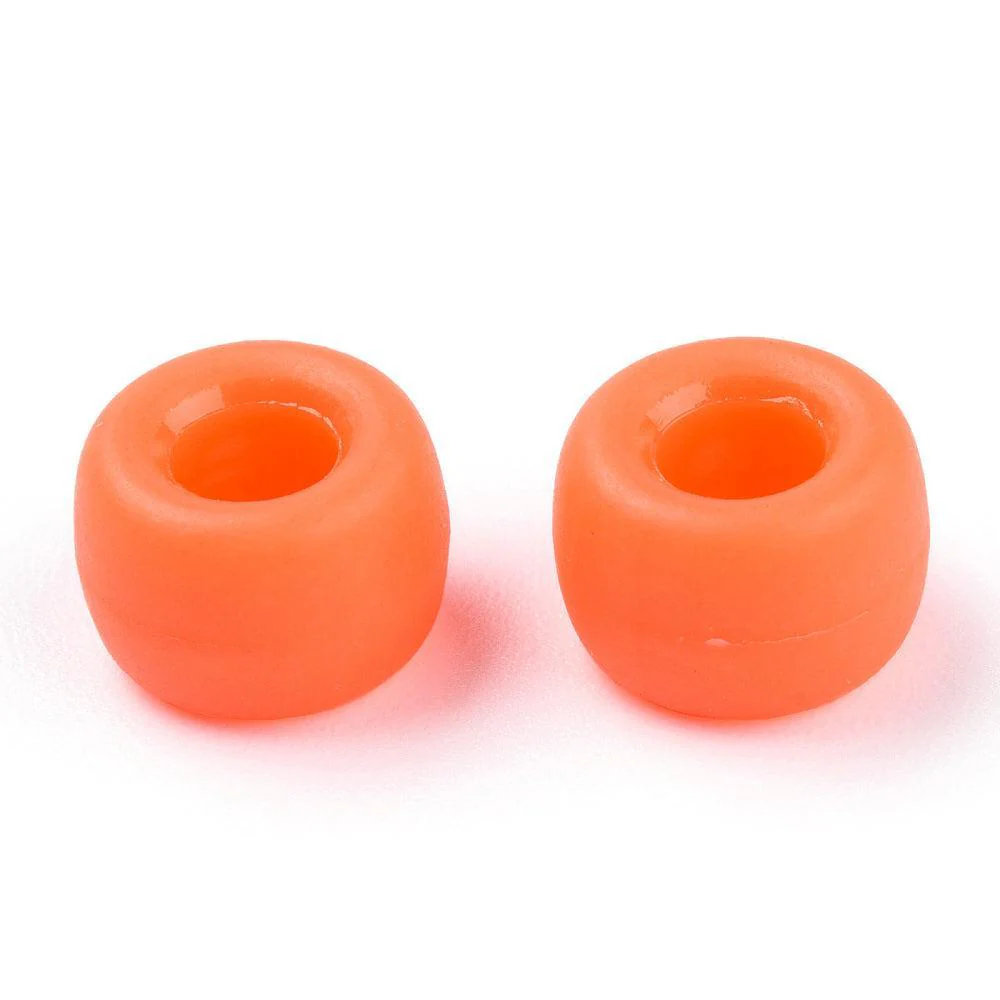 Acryl kraal rond Mat Oranje Ø4mm 9x6mm - 40 stuks - Image 3