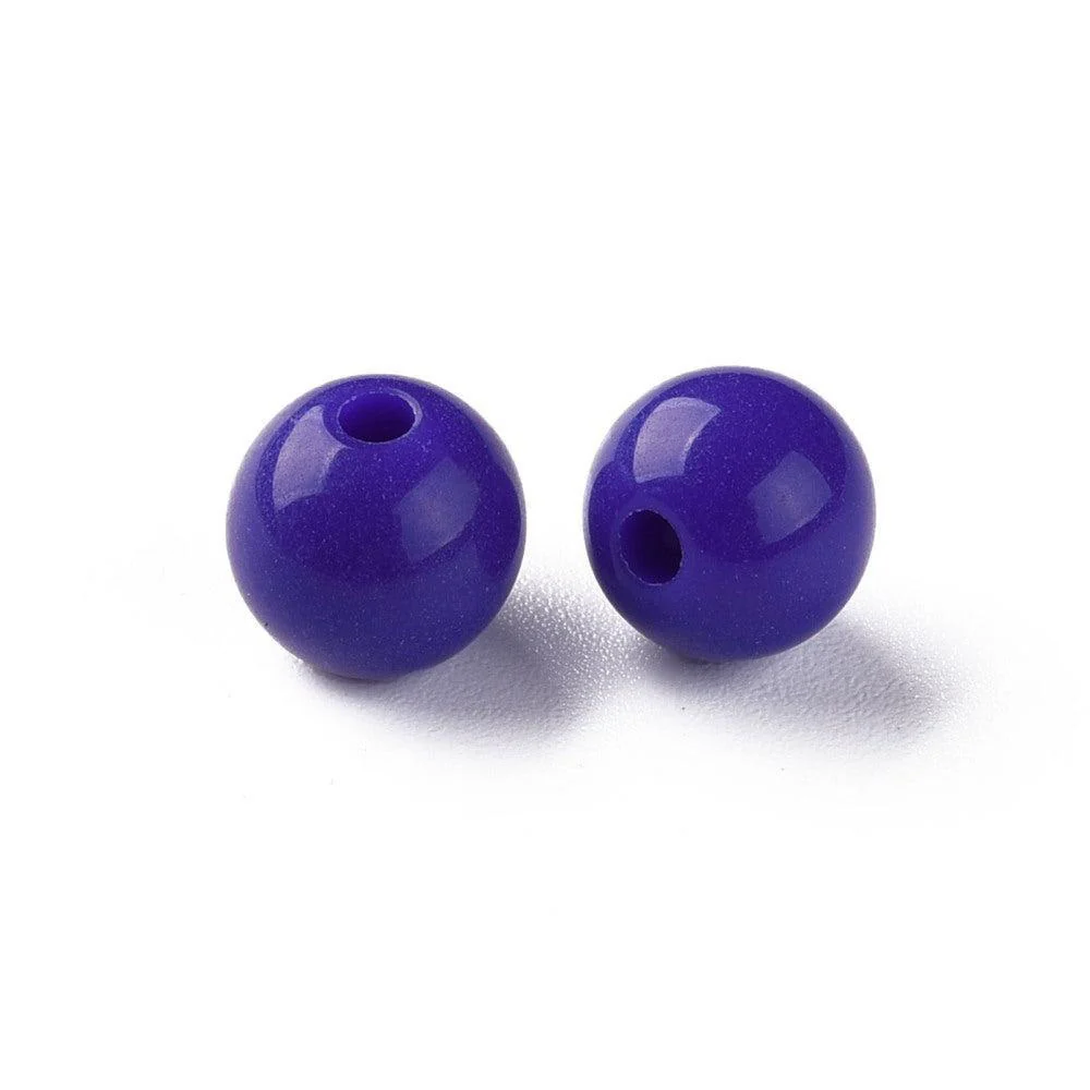 Acryl kraal rond Midnight Blue 8mm - 25 stuks - Image 2