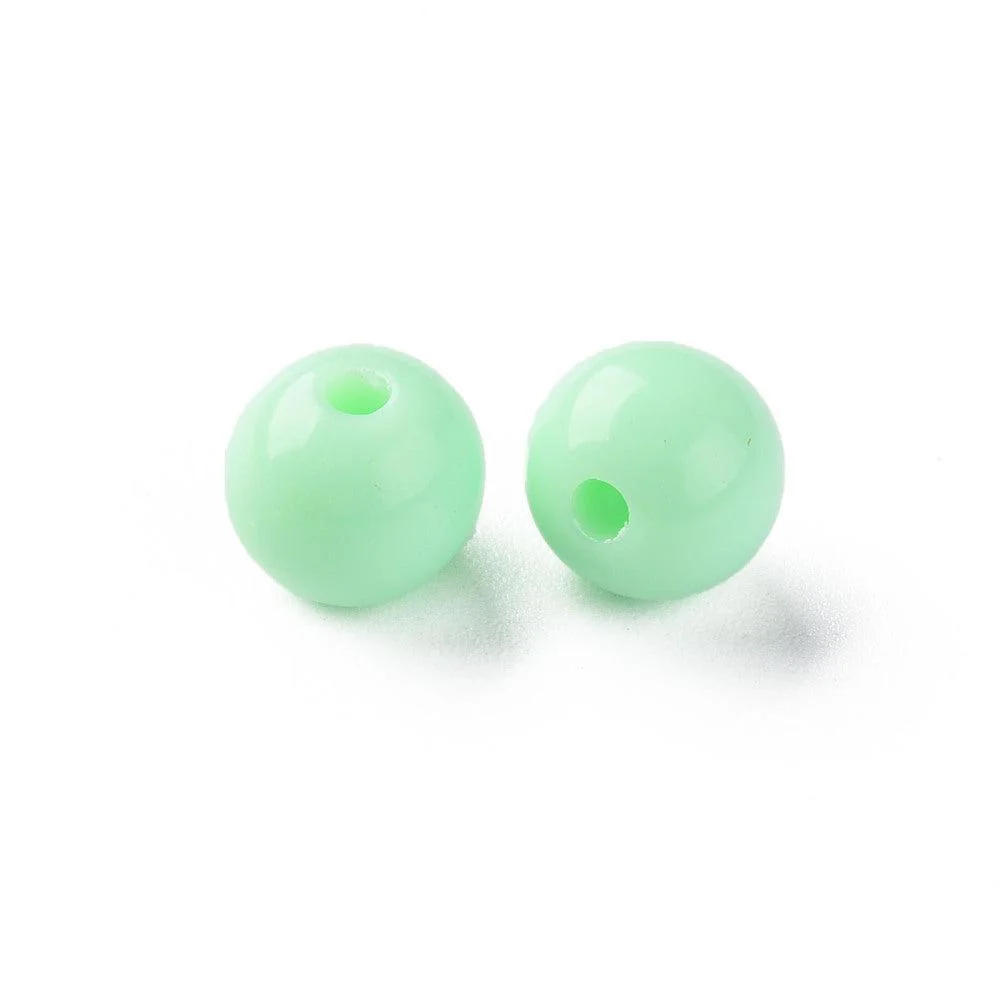 Acryl kraal rond Mint Groen 8mm - 25 stuks - Image 2