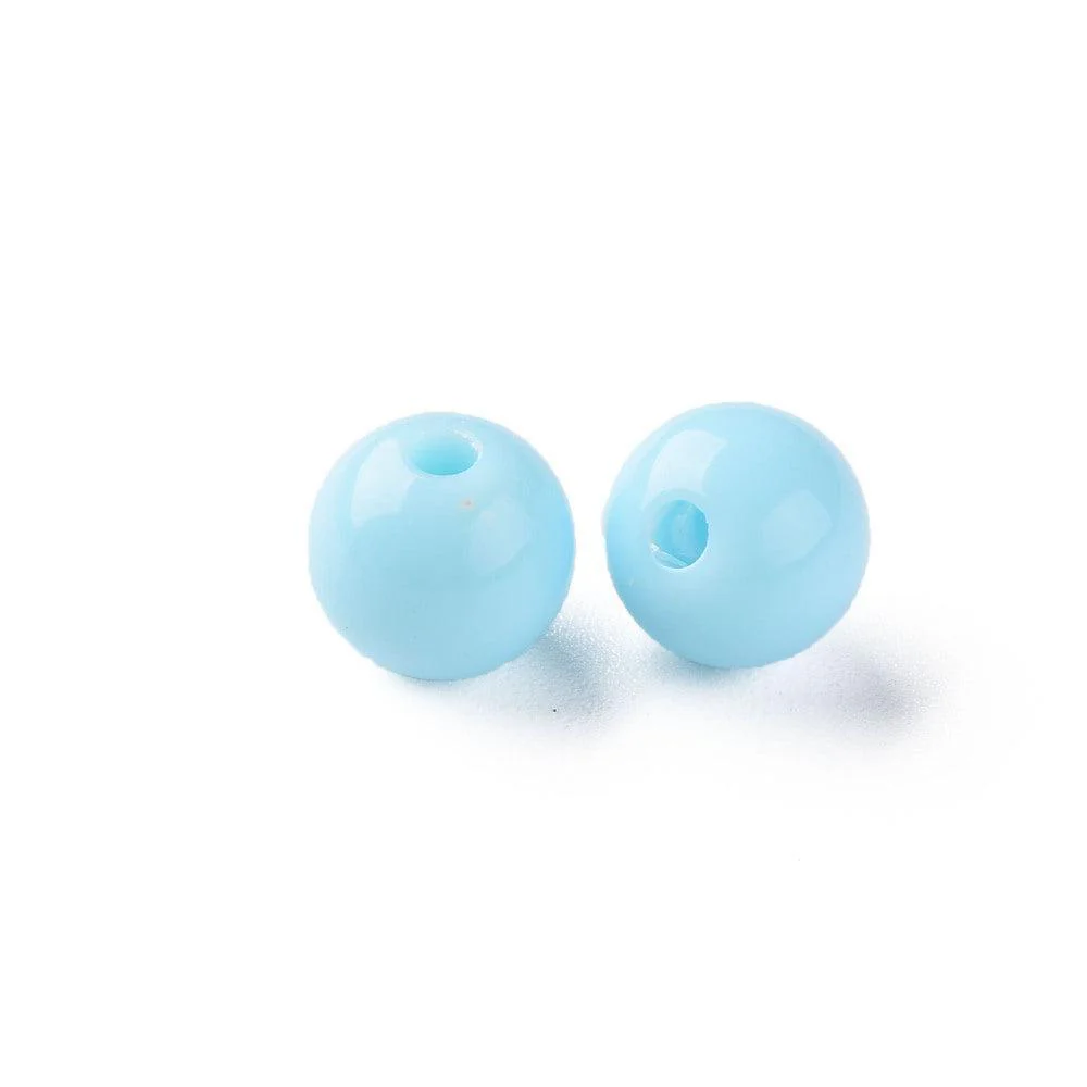 Acryl kraal rond Sky Blue 8mm - 25 stuks - Image 2