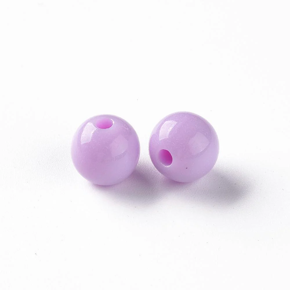 Acryl kraal rond Violet 10mm - 25 stuks - Image 2
