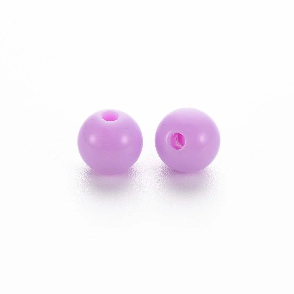 Acryl kraal rond violet 8mm - 25 stuks - Image 2