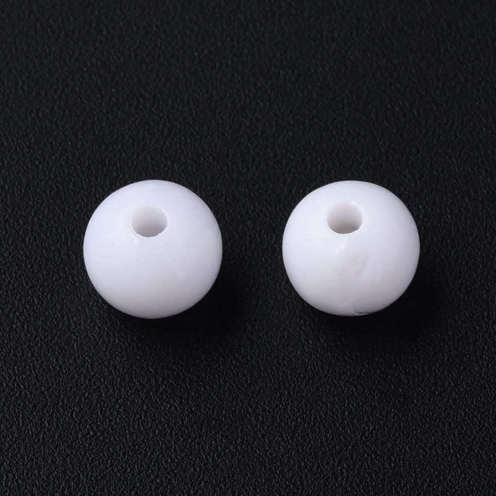 Acryl kraal rond wit 8mm - 25 stuks - Image 2