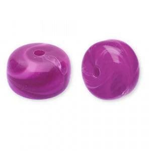 Acryl kraal rondel Paars 14mm - per stuk