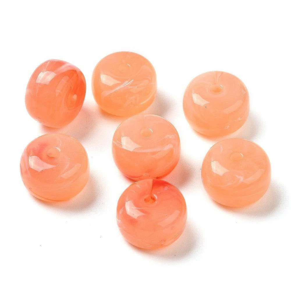 Acryl kraal rondel Peach 14mm - per stuk - Image 2