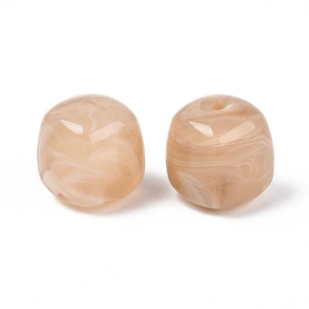 Acryl kraal vierkant Beige 17mm - per stuk - Image 2