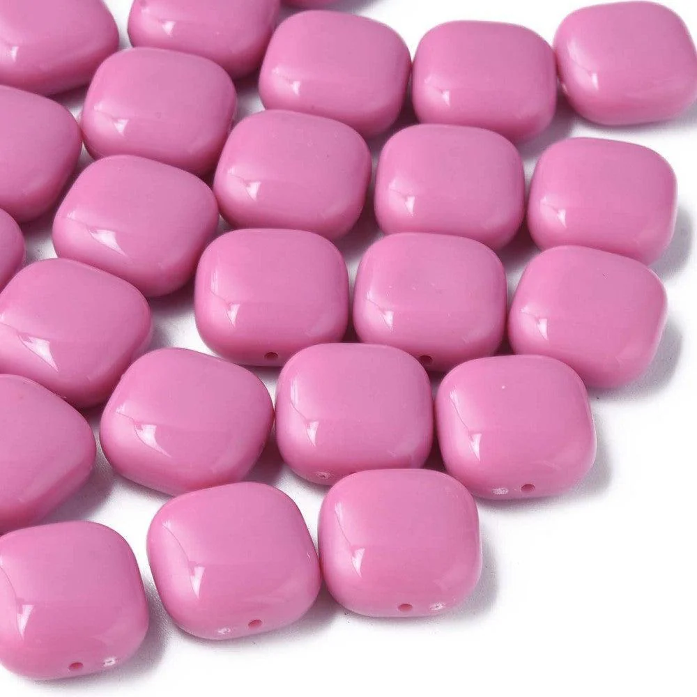 Acryl Kraal vierkant Lila Roze 15mm - per stuk - Image 2
