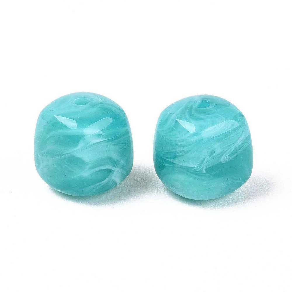 Acryl kraal vierkant Turquoise 17mm - per stuk - Image 2
