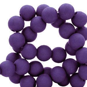 Acryl kralen dark purple 4mm - 100 stuks