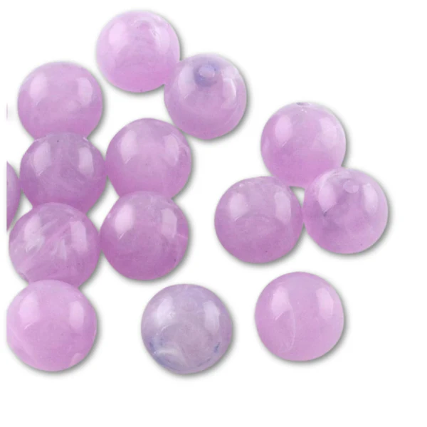 Acryl kralen marmer lila 12mm - per stuk