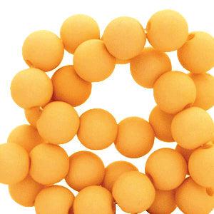 Acryl kralen matt Citrus orange 8mm - 50 stuks