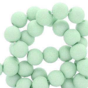 Acryl kralen matt Soft turquoise green 6mm - 50 stuks