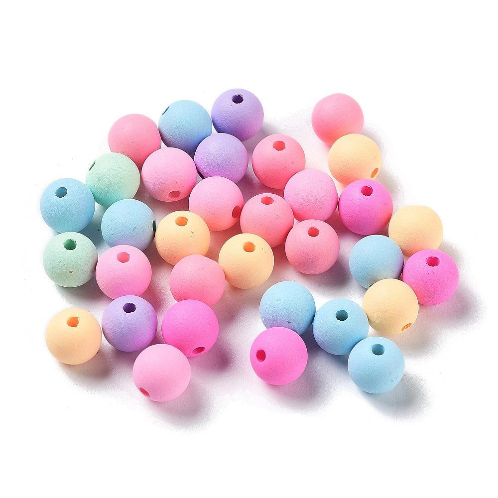 Acryl kralen pastel 8mm- per 30 stuks