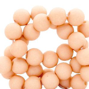 Acryl kralen Peach blush 6mm - 50 stuks