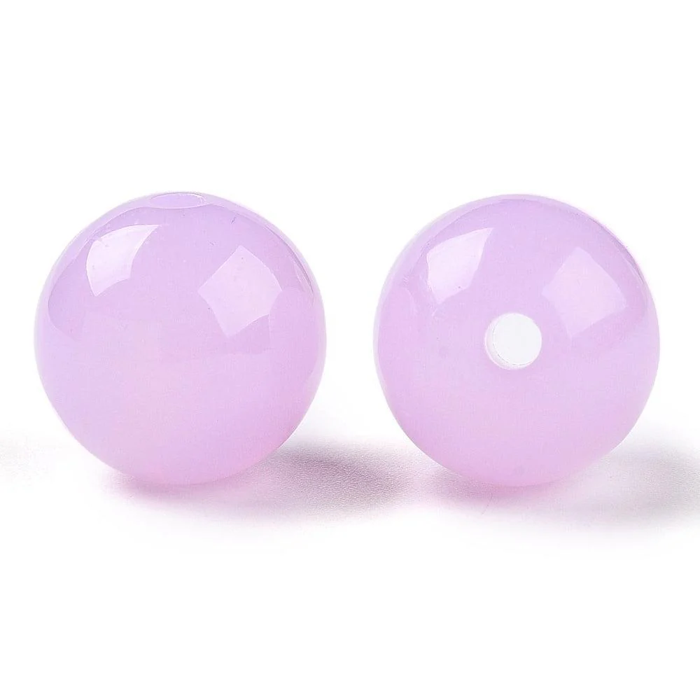 Acryl kralen plum rond 16mm - per stuk