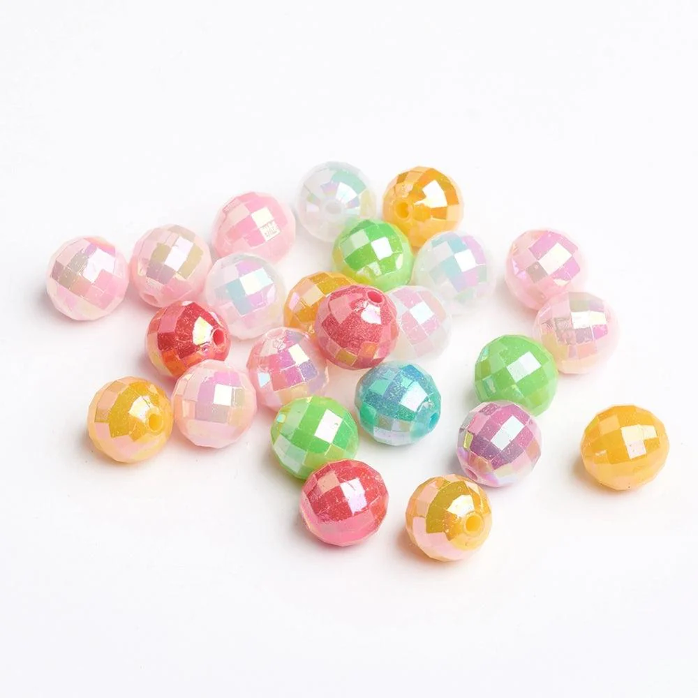 Acryl kralen rond AB gemixt 12mm - per 30 stuks