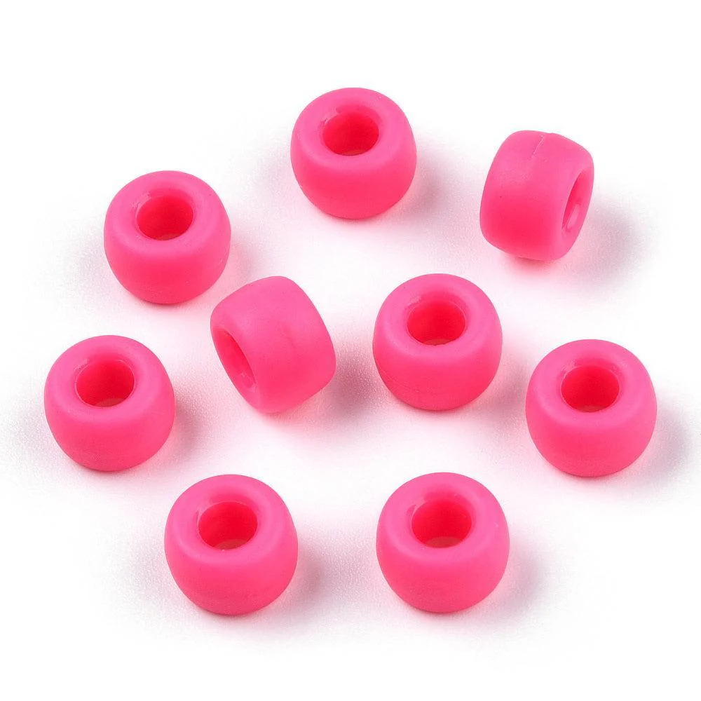 Acryl kralen rondellen Mat Roze 9mm - per 40 stuks - Image 2
