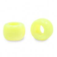 Acryl kralen rondellen soft yellow 9mm - per stuk