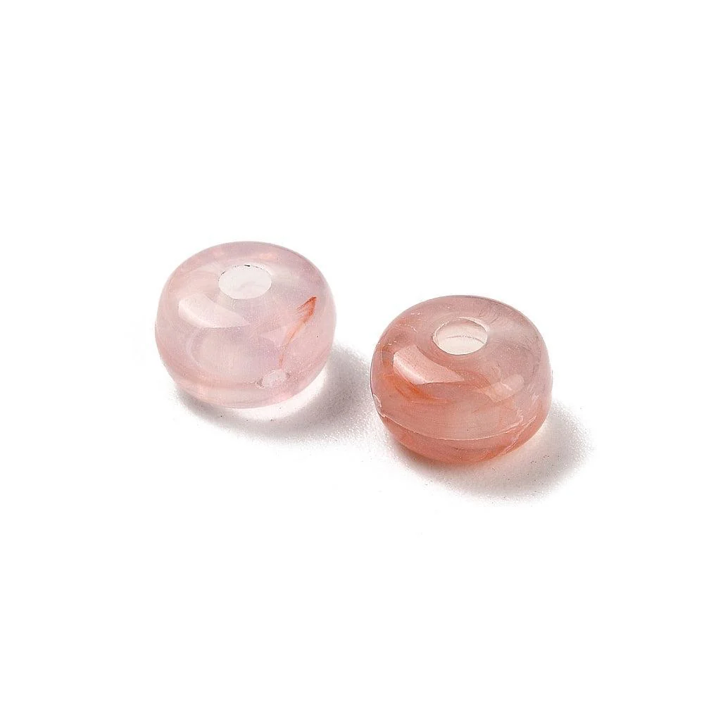 Acryl Kralen Transparant Rondel Flamigo Roze / Lila 7x4mm - ±35 stuks - Image 3