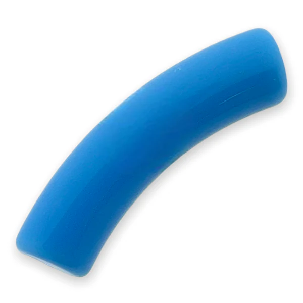 Acryl kralen tube blauw 32x8mm - per stuk