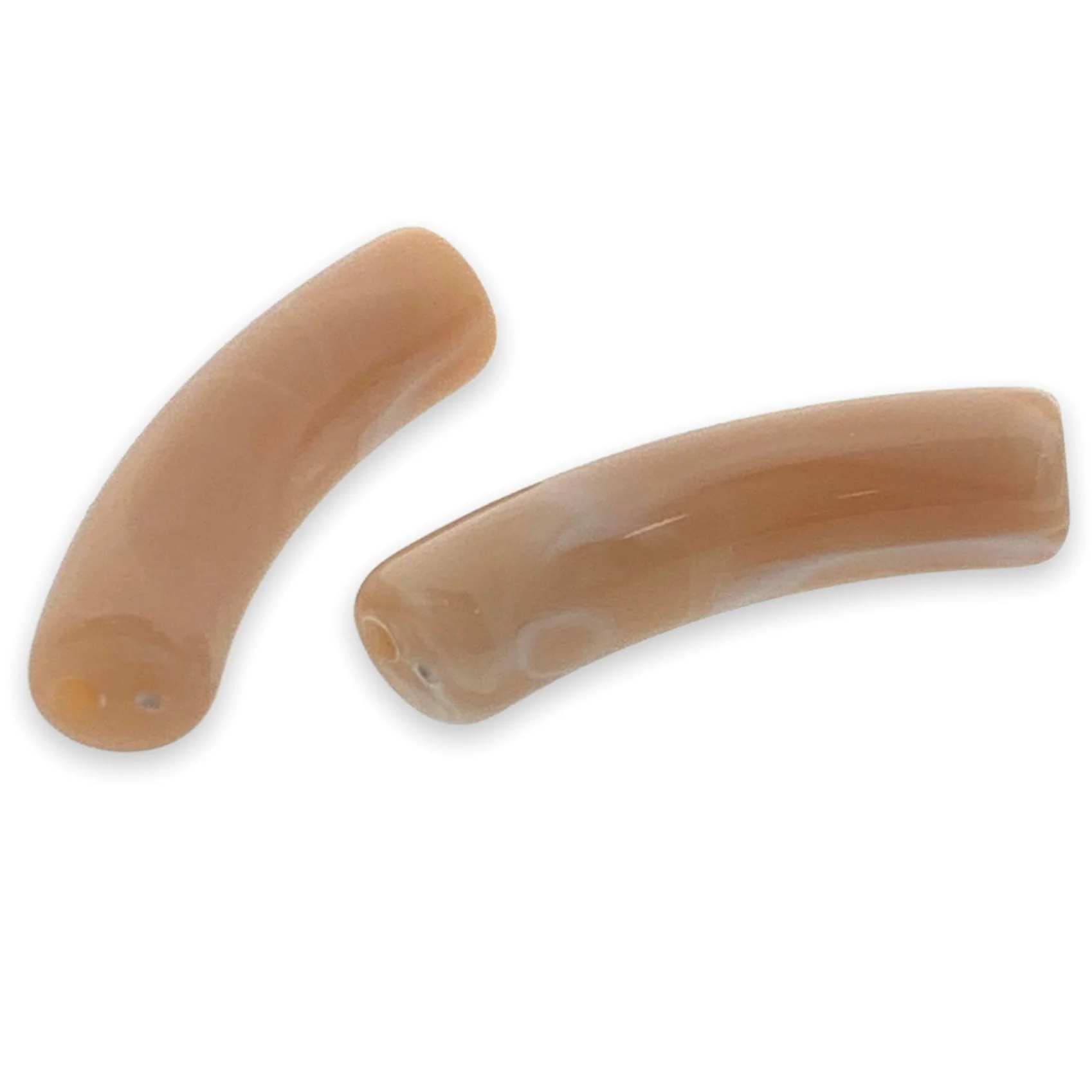 Acryl kralen tube imitatie edelsteen zalm 32x8mm - per stuk