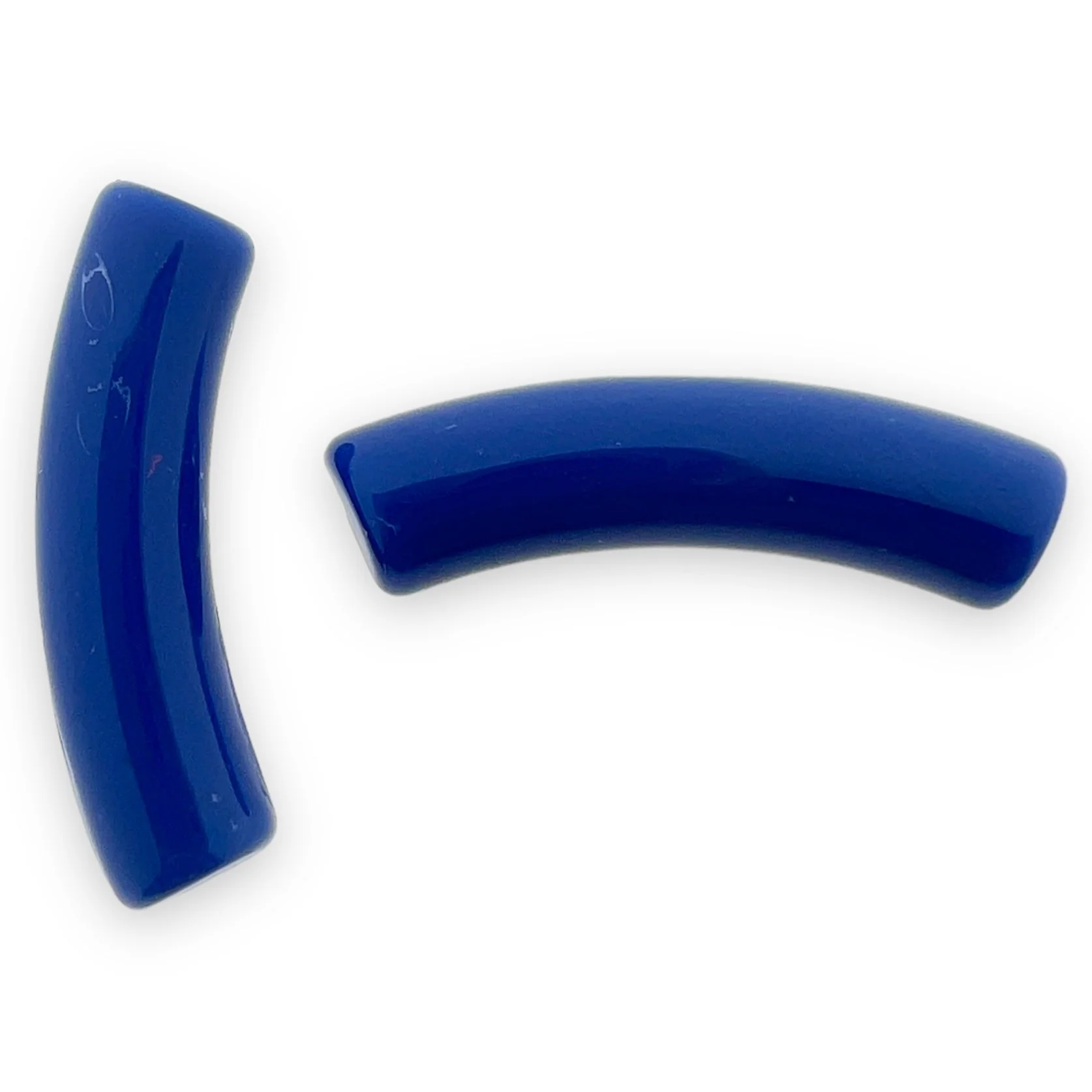 Acryl kralen tube opaque dark blue 32x8mm - per stuk