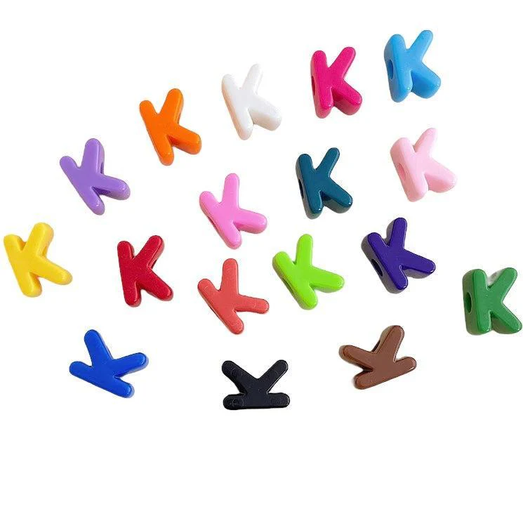 Acryl letterkraal Ø6mm alfabet gekleurd 21mm- per stuk - Image 11