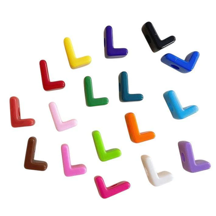 Acryl letterkraal Ø6mm alfabet gekleurd 21mm- per stuk - Image 12